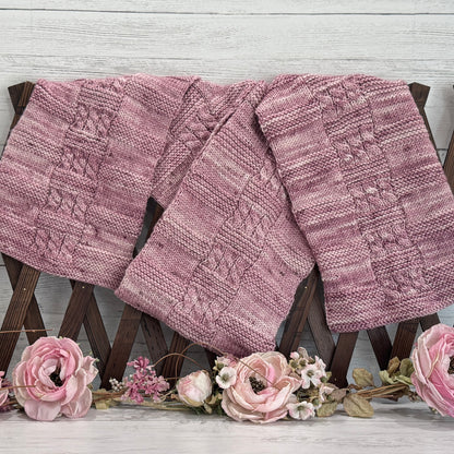 Poppy Block Hat & Scarf Matching Set Bundle