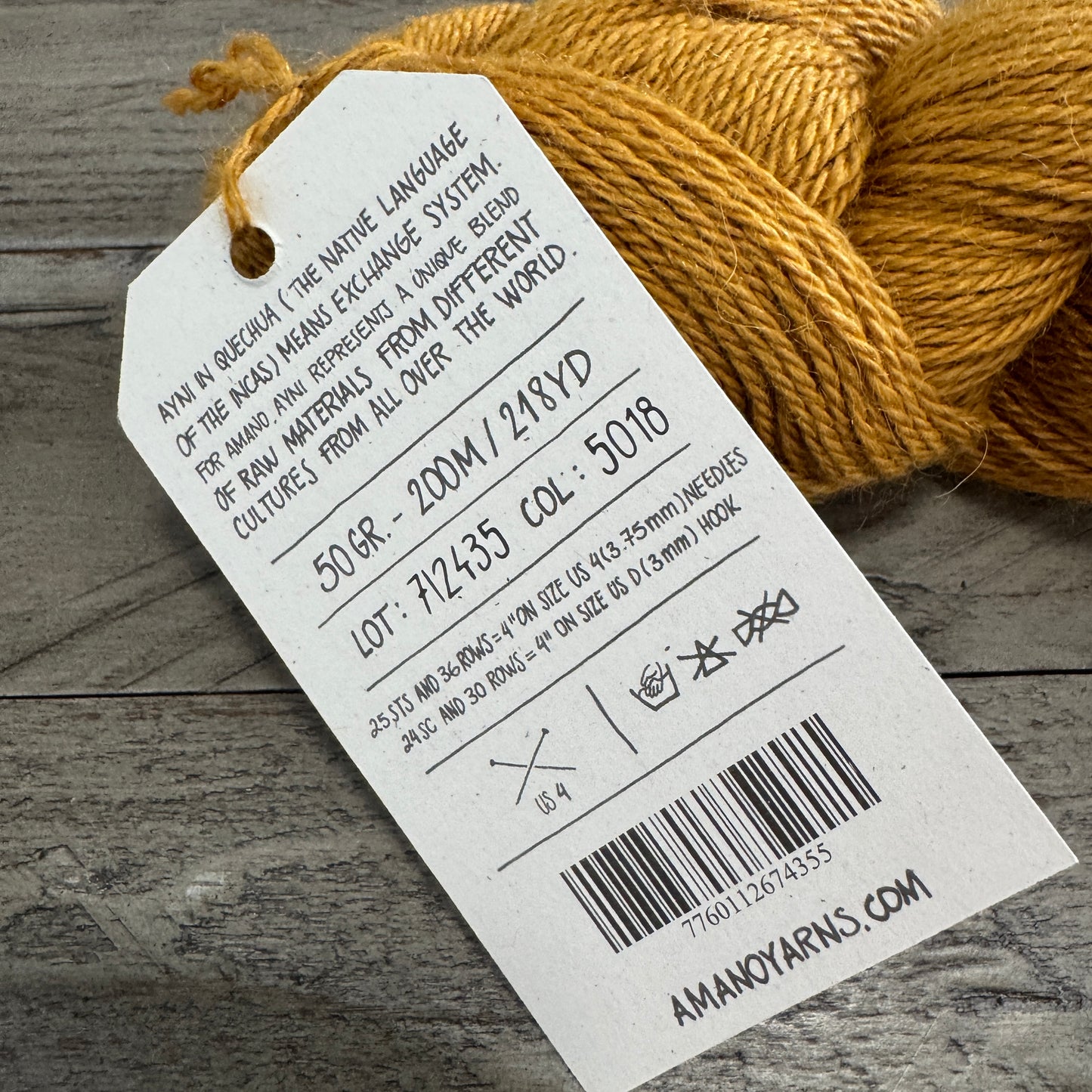 Ayni by Amano Yarn | Fingering Weight Yarn