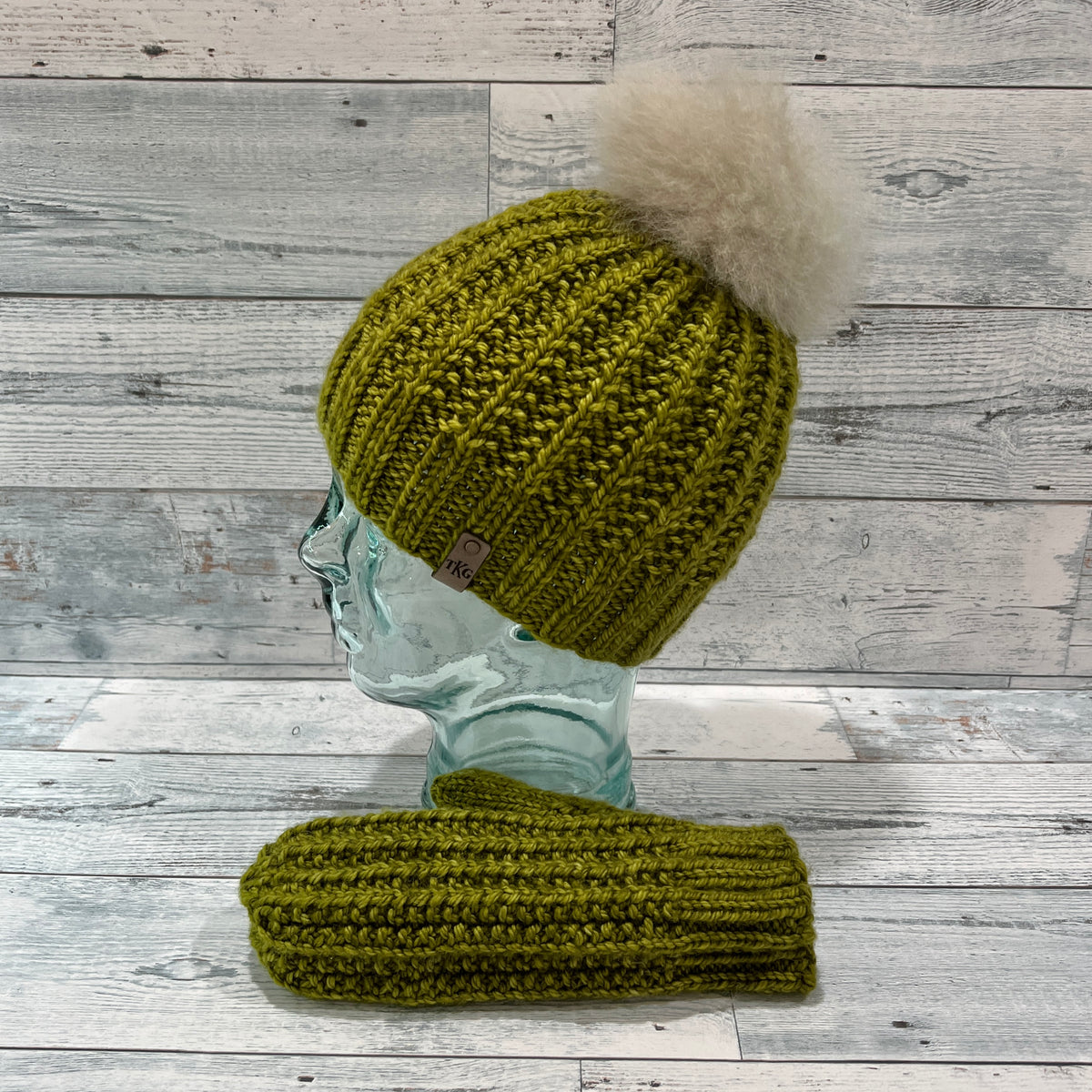 Squishy Split Rib Hat & Mittens Matching Set Bundle